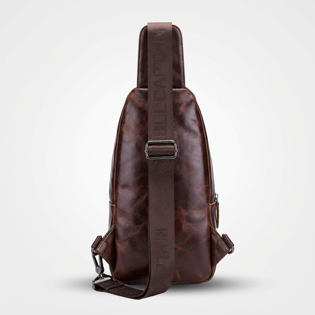 Leather Business Sling Bag – Compact & Timeless