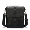 Crocodile Embossed Leather Sling Bag – Rugged & Refined